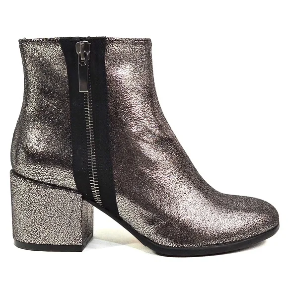 ROGAN 🇮🇹 WOMEN'S SOFT SILVER SUEDE COMFORT BOOTIE